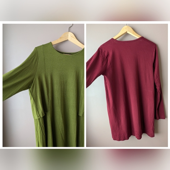 J. Jill Tunic Bundle sz M Green and Red - Picture 1 of 16